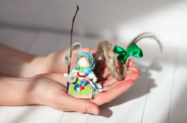 Traditional Russian folk handmade doll
