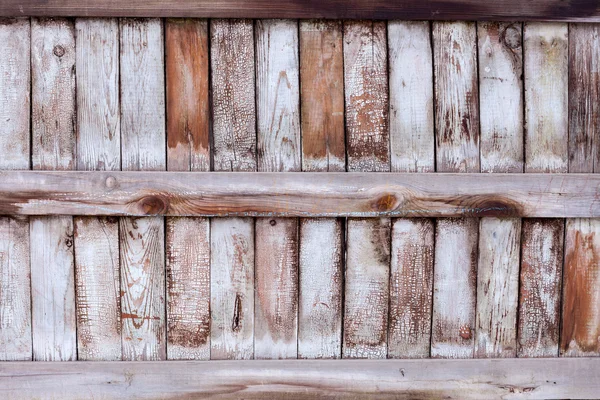 Old shabby wooden planks with cracked paint background — Stock Photo, Image