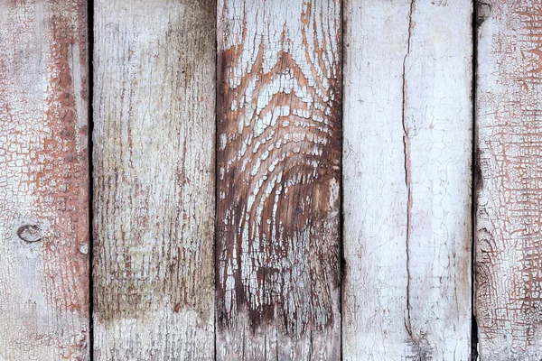 Vieilles planches en bois minables avec fond de peinture fissurée — Photo