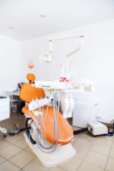 Der orangefarbene Stuhl in der Zahnklinik. — Stockfoto
