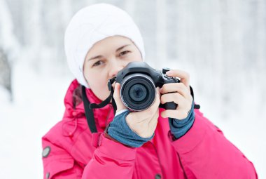 kadın fotoğrafçı kış