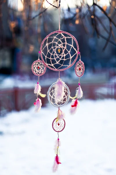 Dreamcatcher el yapımı renkli rüya — Stok fotoğraf