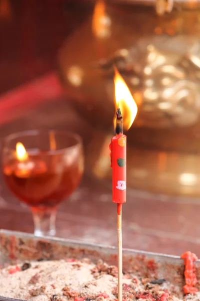 Candle flame for worship — Stock Photo, Image