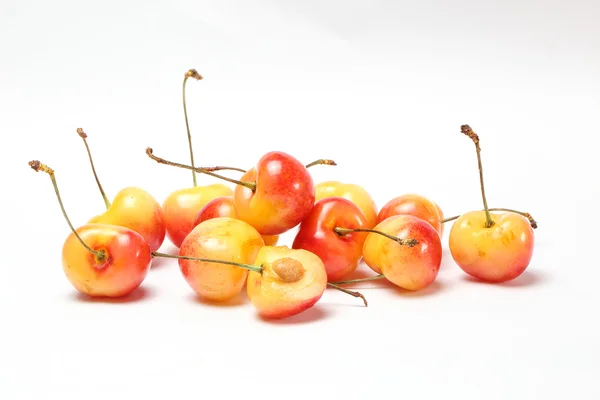 Κόκκινο κίτρινο κεράσι φρούτων — Φωτογραφία Αρχείου