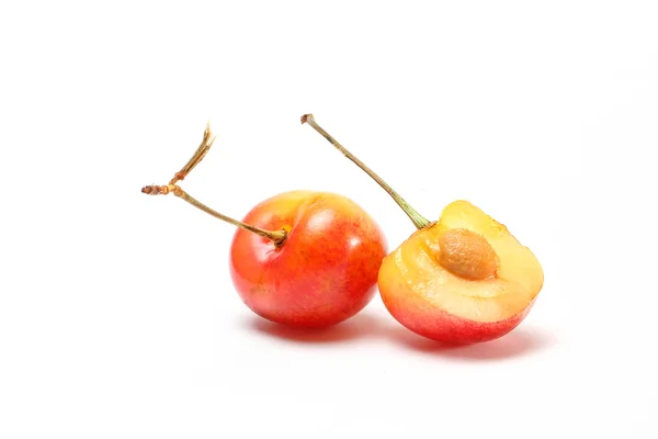 Κόκκινο κίτρινο κεράσι φρούτων — Φωτογραφία Αρχείου