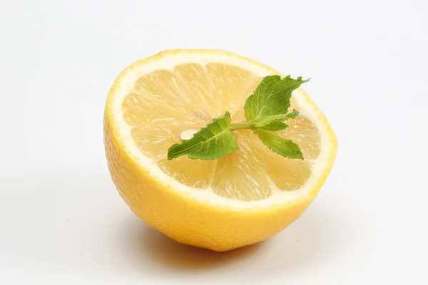 Zielony liść mięty żółty Lemon — Zdjęcie stockowe