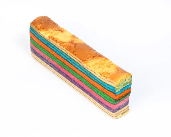 Renkli gökkuşağı Layer cake — Stok fotoğraf