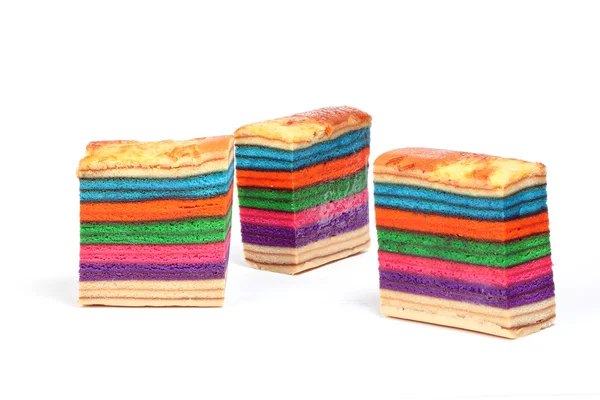 Renkli gökkuşağı Layer cake — Stok fotoğraf