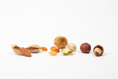 Antep badem macadamia fıstığı kuru üzüm karıştırın