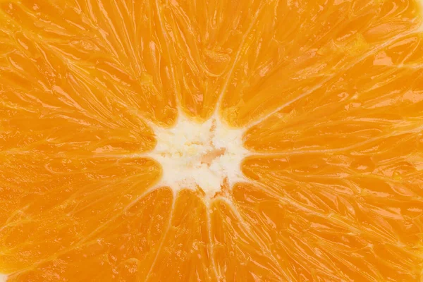Jaune Juteux Orange Gros Plan Macro Pulpe — Photo
