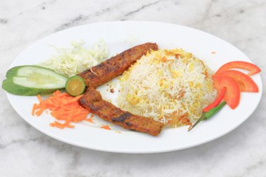 Shish Kebab with Mandi Rice clipart