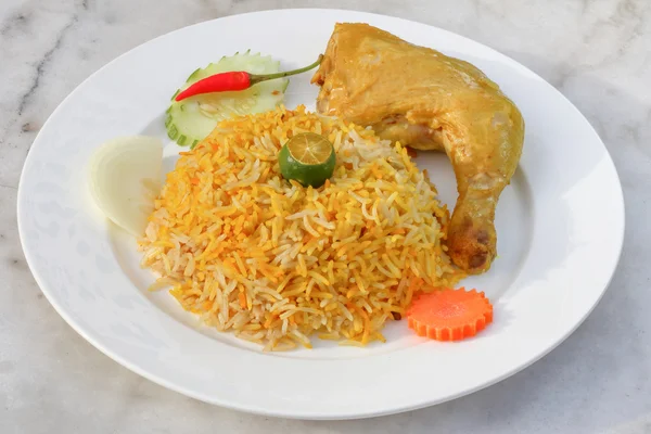 Pollo Biryani Arroz árabe — Foto de Stock