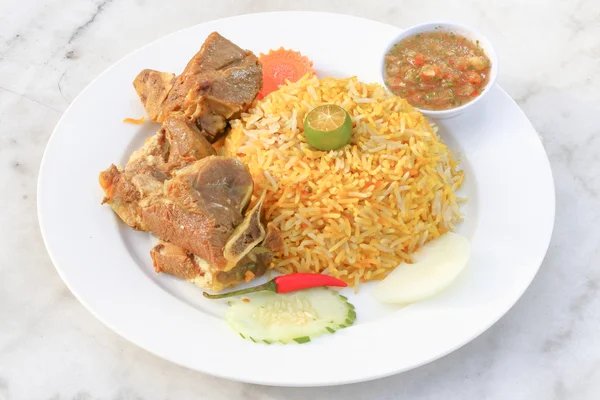 Arroz árabe de cordero Biryani — Foto de Stock