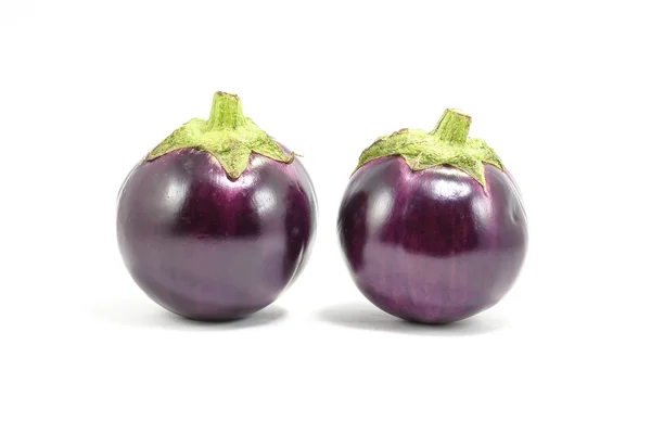 Patlıcan patlıcan yuvarlak purpl — Stok fotoğraf