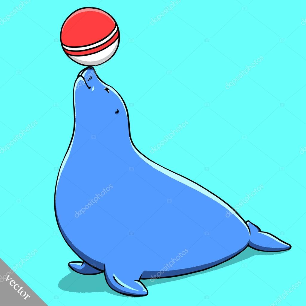 Lustige Cartoon Niedlich Fett Navy Seal Vektor Illustration Vektorgrafik Lizenzfreie Grafiken C Turaevgeniy Gmail Com 109178242 Depositphotos