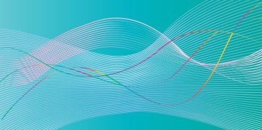 Soyut dalgalı mavi arka plan. Vektör çizimi