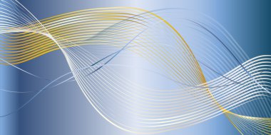 Soyut dalgalı mavi arka plan. Vektör çizimi