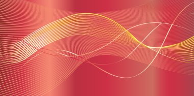 Abstract wavy red background. Vector Illustration