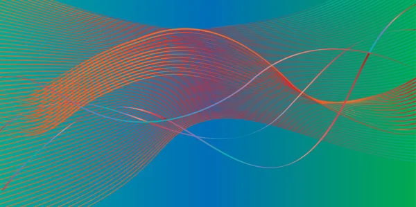 Abstract rainbow wavy background. Vector Illustration — 图库矢量图片