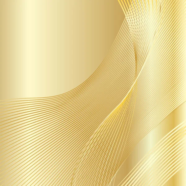 Patrón ondulado de oro abstracto. Vector Fondo de ilustración . — Vector de stock