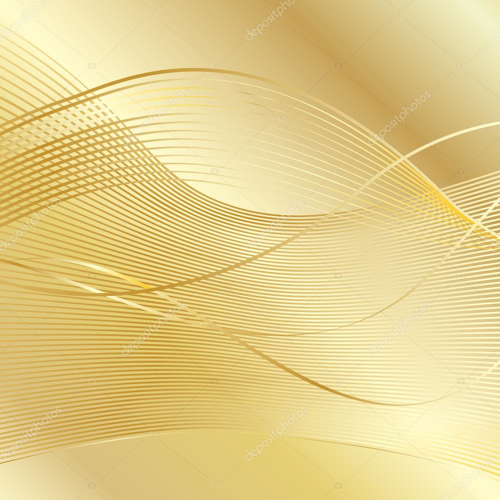 Abstract gold wavy pattern. Vector Illustration background ...