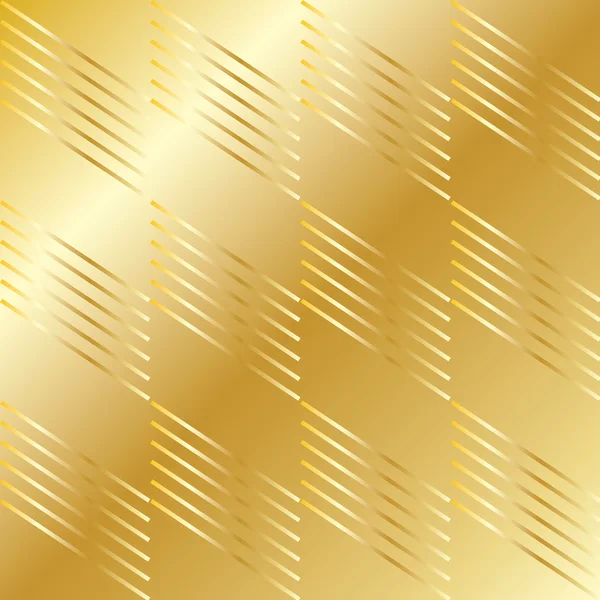 Oro líneas diagonales patrón a cuadros — Vector de stock