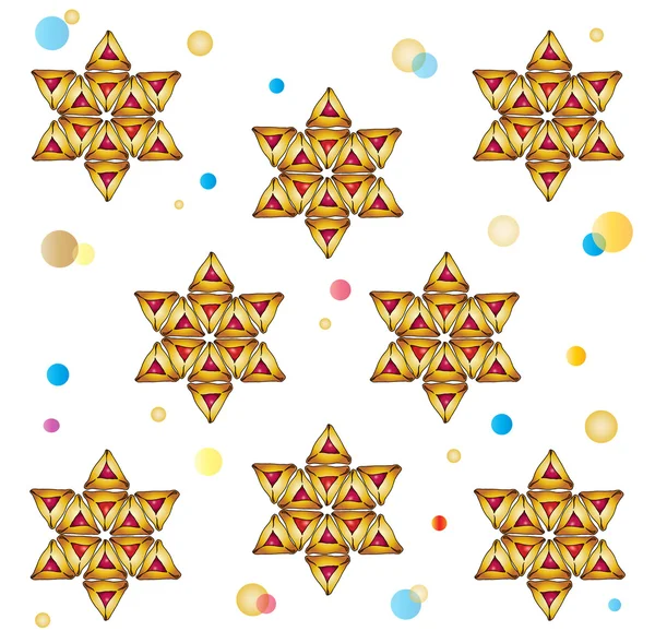 Pourim Motif de vacances — Image vectorielle