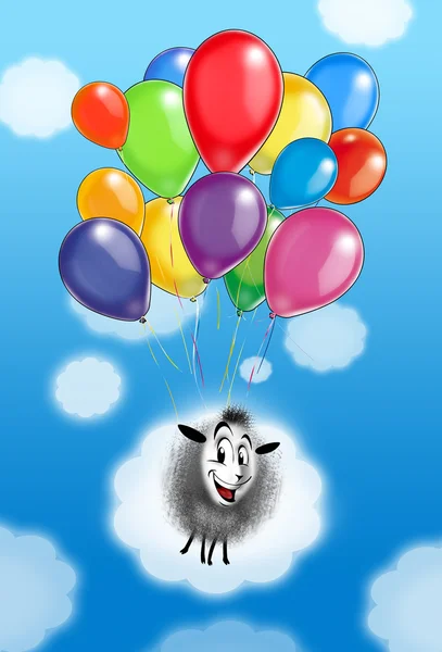 Luftballons zum Geburtstag — Stockfoto