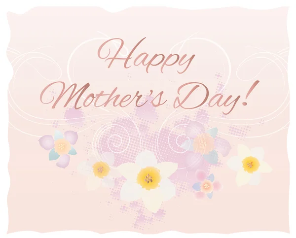 Feliz día de las madres, tarjeta de felicitación, Ilustración digital, Vector — Vector de stock