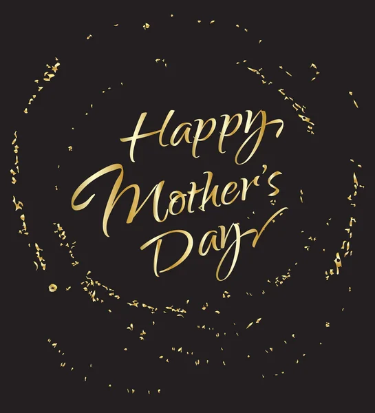 Feliz Día de las Madres. Caligrafía dibujada a mano Fondo — Vector de stock