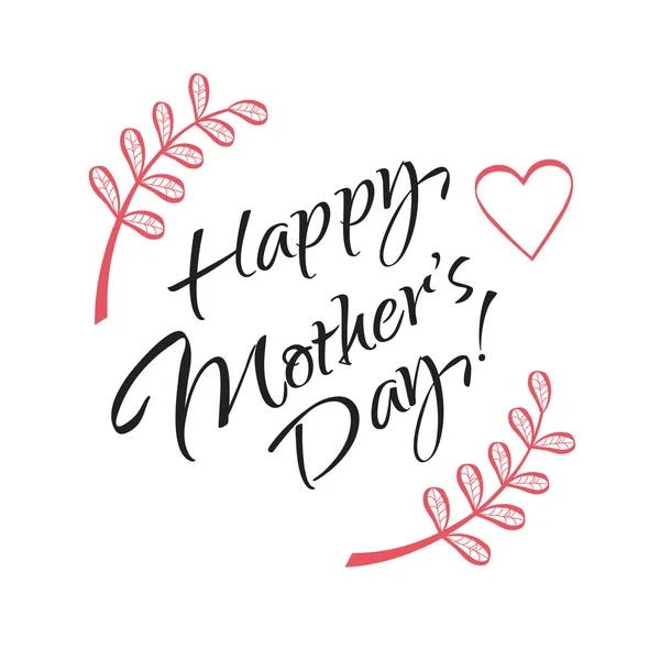 Happy Mother's Day kalligrafie card, wenskaart — Stockvector