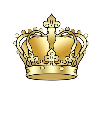 Gold Crown background. Golden royal crown pattern. Crown King