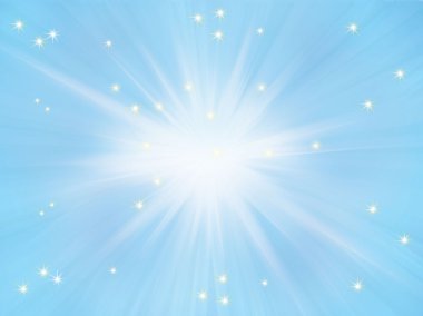 Holiday background with light effect. Festive pattern. Light blue color background