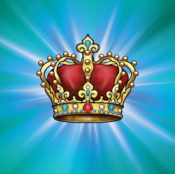 Gold Crown background. Golden royal crown pattern. Crown King