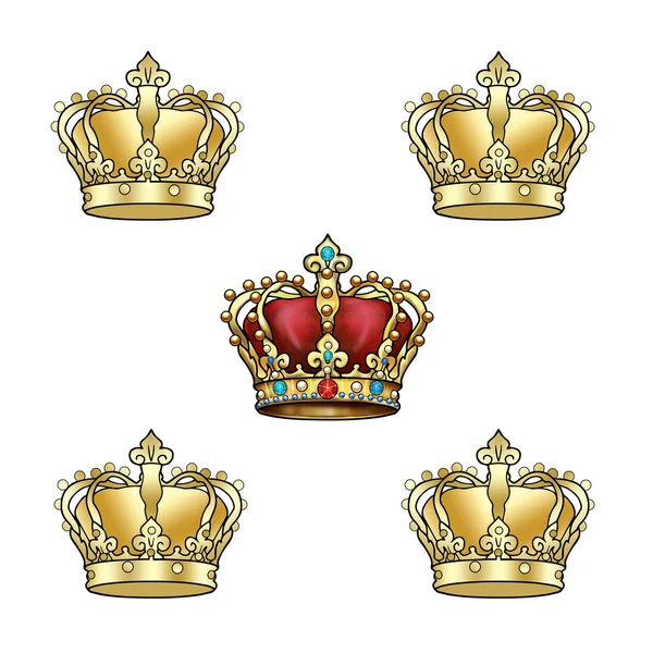 Gold Crown background. Golden royal crown pattern. Crown King — Stock fotografie