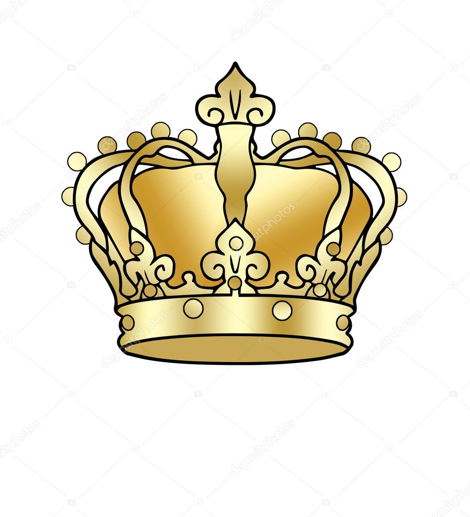 Gold Crown background. Golden royal crown pattern. Crown King Stock Photo  by © 109035912
