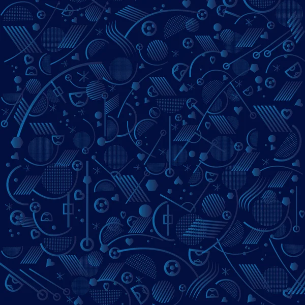 EURO 2016 - FRANCE . UEFA European Championship 2016. Euro Championship Soccer 2016 Abstract geometric blue background. Pattern with decorative sport elements. Vector Illustration. Blue color. For graphic design — Stockový vektor