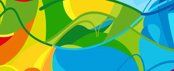 Rio 2016 Olimpico sfondo colorato astratto. Rio 2016 Brasile carta da parati. Giochi olimpici. Colore estivo dei giochi olimpici 2016. Giochi olimpici 2016 paesaggio. Sport Estivi Brasile. Per arte, stampa, web, pubblicità — Vettoriale Stock