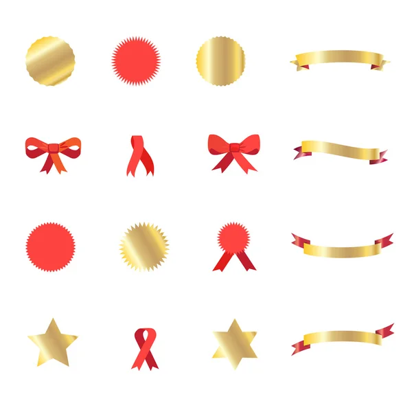 Ribbon, labels set, Ribbon symbols set, award icon vector Illustration for Art, Web, Print design — Stock Vector
