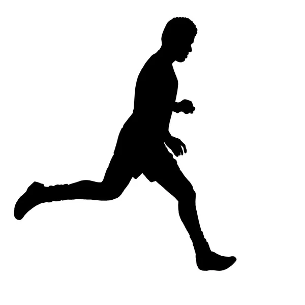 Olympische spelen runner silhouet knipsel contouren. Illustraties — Stockfoto