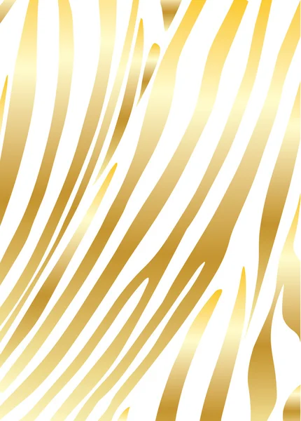 Zebra background. Gold card texture. Gold frame. Stripes vector illustration. — Stock Vector