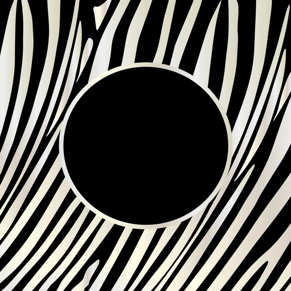 Zebra frame background. Zebra animal stripes pattern. Black striped frame vector. — ストックベクタ