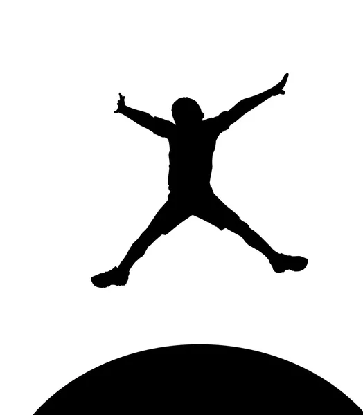 Kids. Children jumped. Kids silhouettes. Action Sport. Boys jumping isolated on white background. Digital image illustration. Sport, Holiday. — Stock Photo, Image