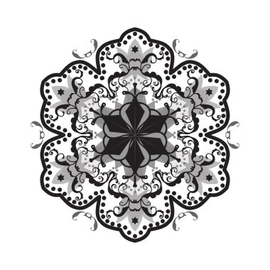 Dövme Mandala. Yazdırma. Süs Deseni. Çiçek arka plan. Vintage dekoratif unsurlar. Elle çizilmiş arka plan. İslam, Arap, Hint, Osmanlı motifleri. Oryantal dekorasyon. Sanat, Baskı, Moda, Ev Dekor, Tekstil, Düğün, Web sitesi için İllüstrasyon 