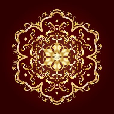 Mandala. Yuvarlak Süs Deseni. Çiçek arka plan. Vintage dekoratif unsurlar. Elle çizilmiş arka plan. İslam, Arap, Hint, Osmanlı motifleri. Oryantal dekorasyon. Sanat, Baskı, Moda, Ev Dekor, Tekstil, Düğün, Web sitesi için dijital illüstrasyon 