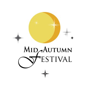 Dolunay ve yıldız ile orta sonbahar festivali tasarımı. Çince çevirmek: Orta Sonbahar Festivali kartı Moon festivali. Ay festivali Çin. Ay pastası. Sonbahar Festivali. Chines Tatil Vektör İllüstrasyon. Hat. Asya Hasat Orta Sonbahar Festivali. 2016