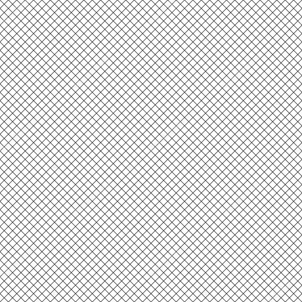 Grid, mesh, monochrome Seamless Geometric pattern. Vector Checkered pattern  seamless Lattice background with rhombus shapes, vector