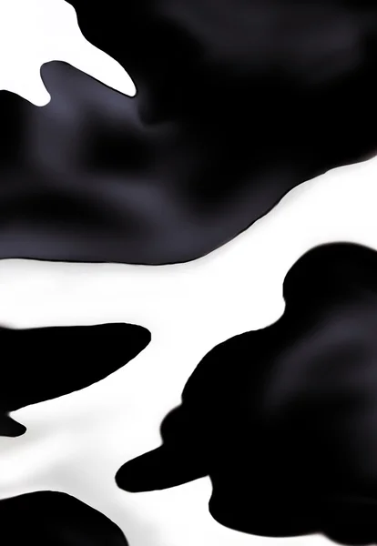 Černá a bílá abstraktní pozadí. Dojnice vzor srsti. Černá a bílá vzor kráva kůže. Digitální ilustrace. Pro umění, tisk, Web design. — Stock fotografie