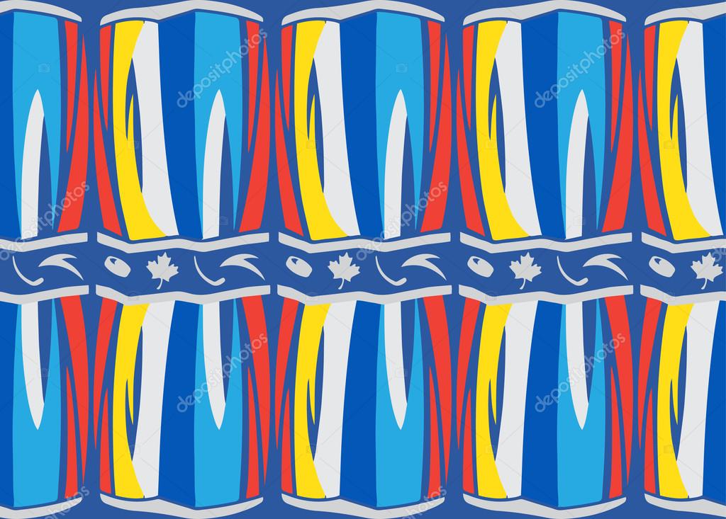 Hockey World Cup abstract background. World Cup of Hockey colorful pattern. Modern wallpaper. Vector Illustration, maple leaf element torch award cup Prize pattern