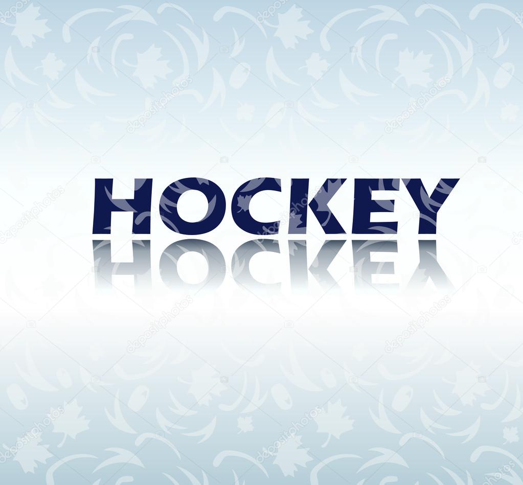 Hockey World Cup abstract background with hockey puck, hockey stick, maple leaf lines and shapes, ice texture pattern. World Cup of Hockey vector illustration. Hockey banner. Hockey title logo concept. Hockey ice arena. Ice Hockey Award poster. card